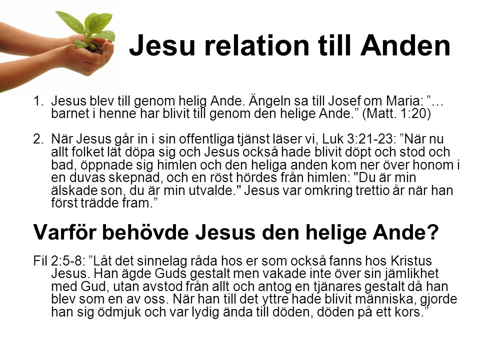 Jesu relation till Anden