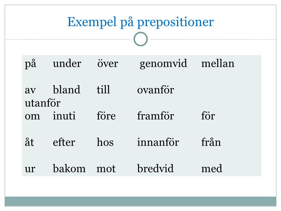 Exempel på prepositioner