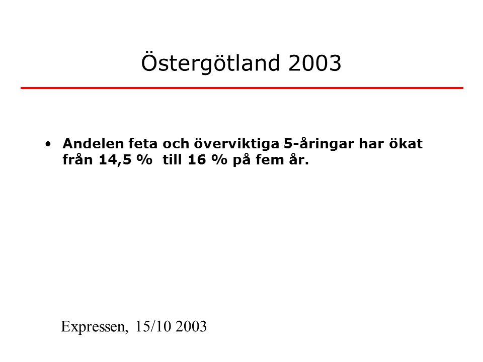 Östergötland 2003 Expressen, 15/