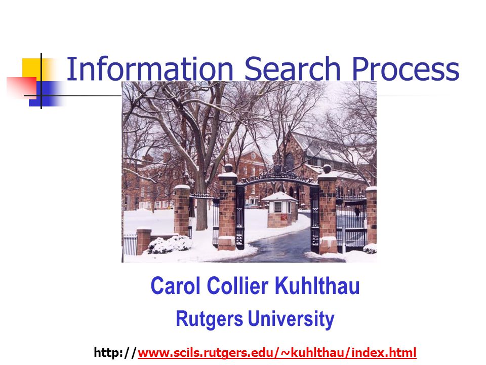 Information Search Process