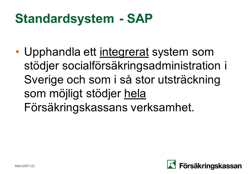 Standardsystem - SAP