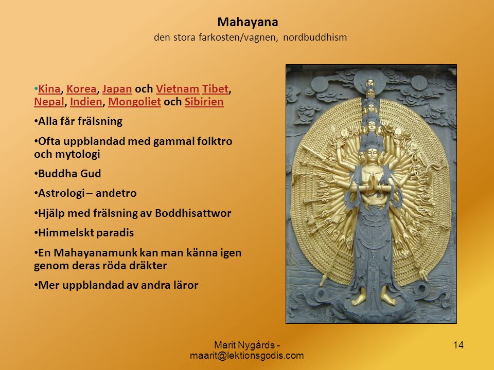 Mahayana den stora farkosten/vagnen, nordbuddhism