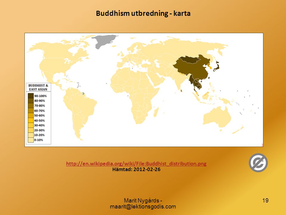 Buddhism utbredning - karta