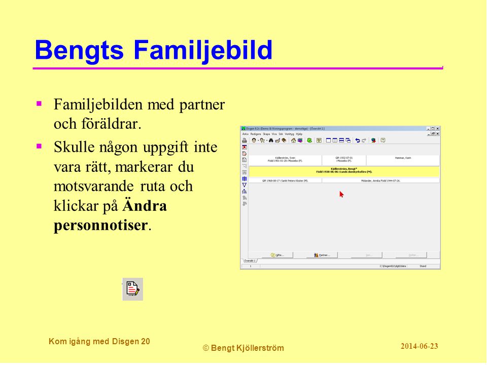 Bengts Familjebild Familjebilden med partner och föräldrar.