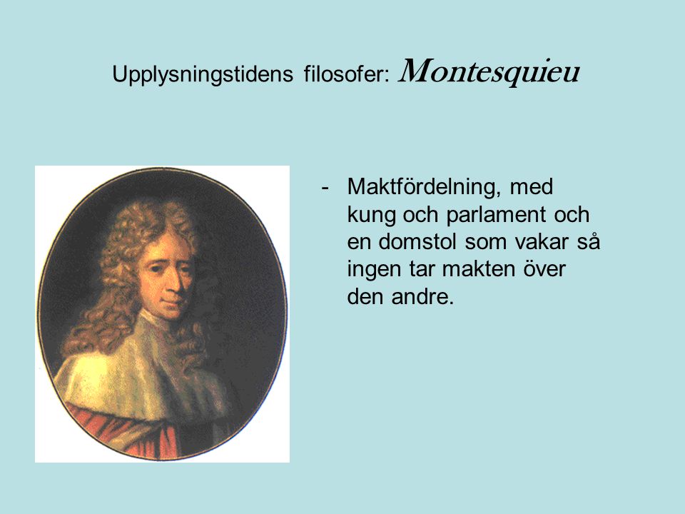 Upplysningstidens filosofer: Montesquieu