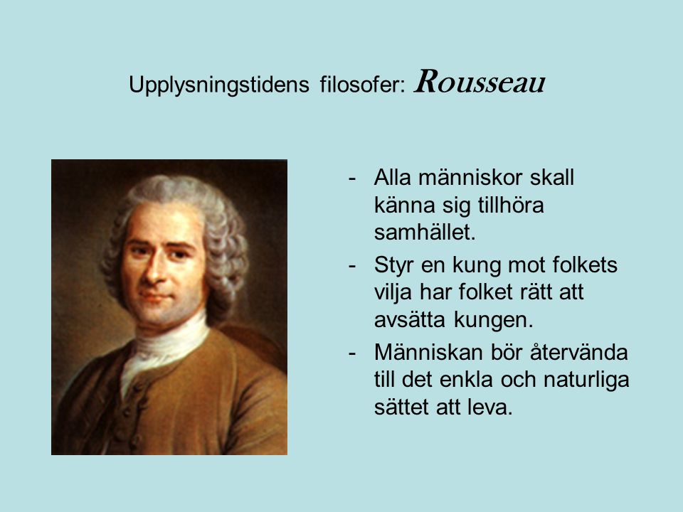 Upplysningstidens filosofer: Rousseau