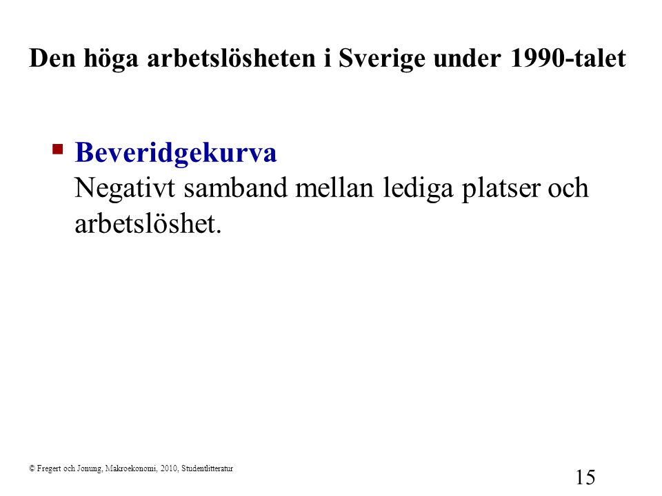 Den höga arbetslösheten i Sverige under 1990-talet