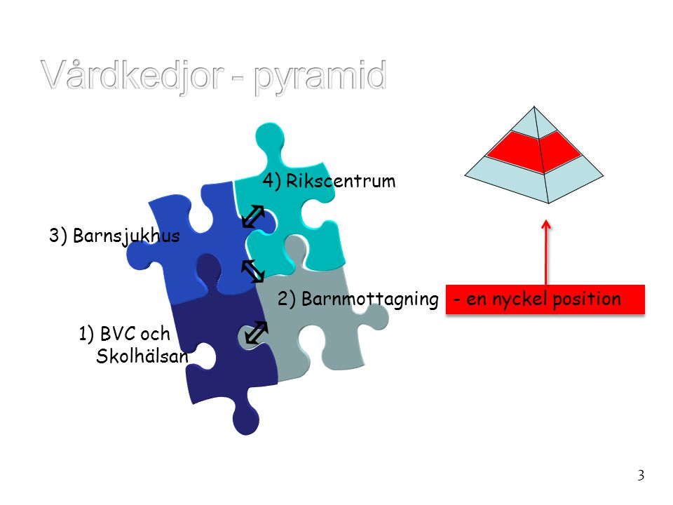 Vårdkedjor - pyramid 4) Rikscentrum 1) BVC och Skolhälsan
