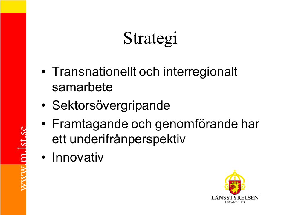 Strategi Transnationellt och interregionalt samarbete