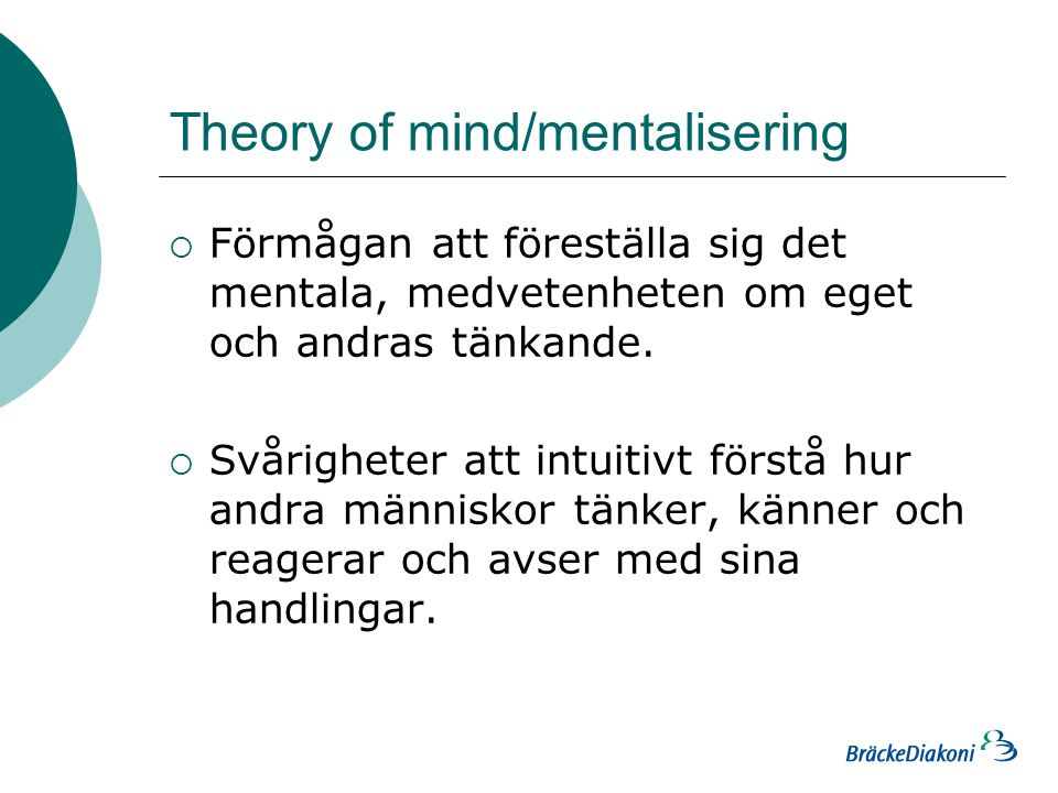 Theory of mind/mentalisering