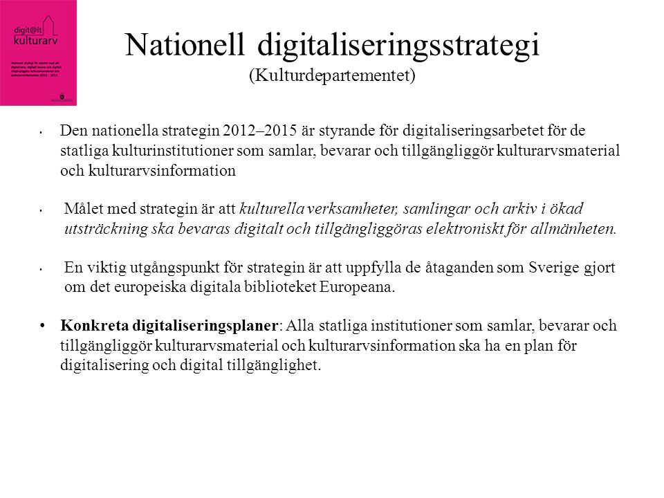Nationell digitaliseringsstrategi (Kulturdepartementet)
