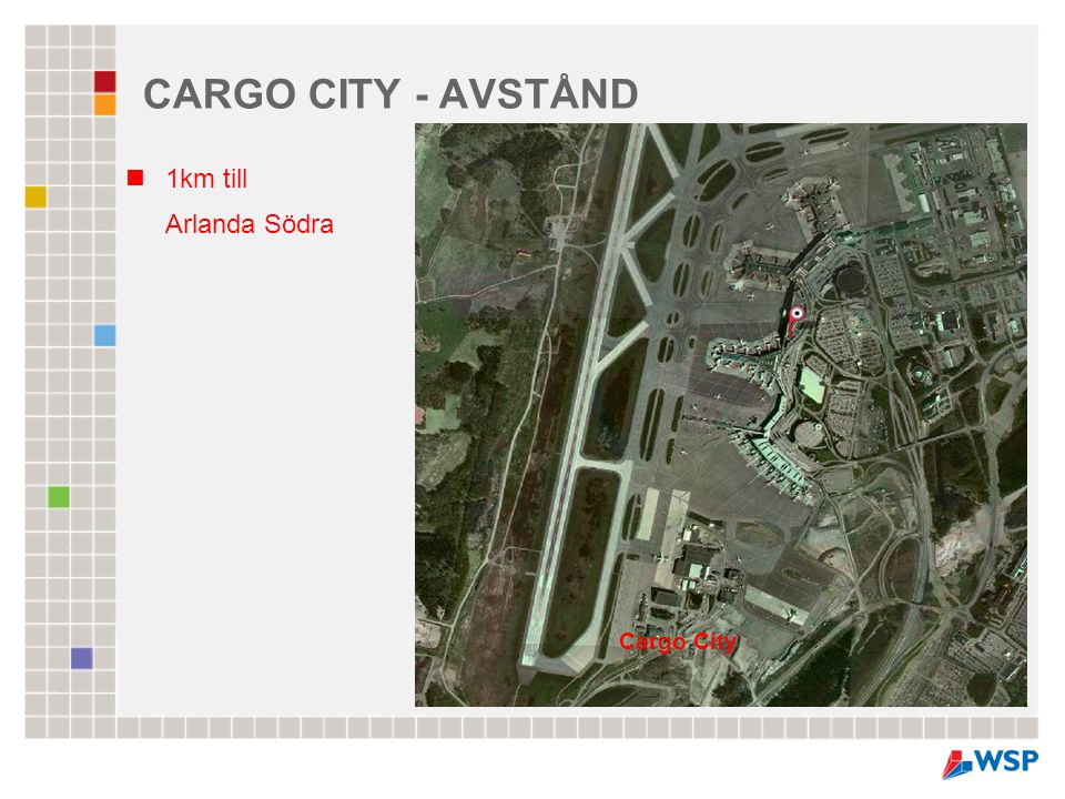 CARGO CITY - AVSTÅND 1km till Arlanda Södra Cargo City
