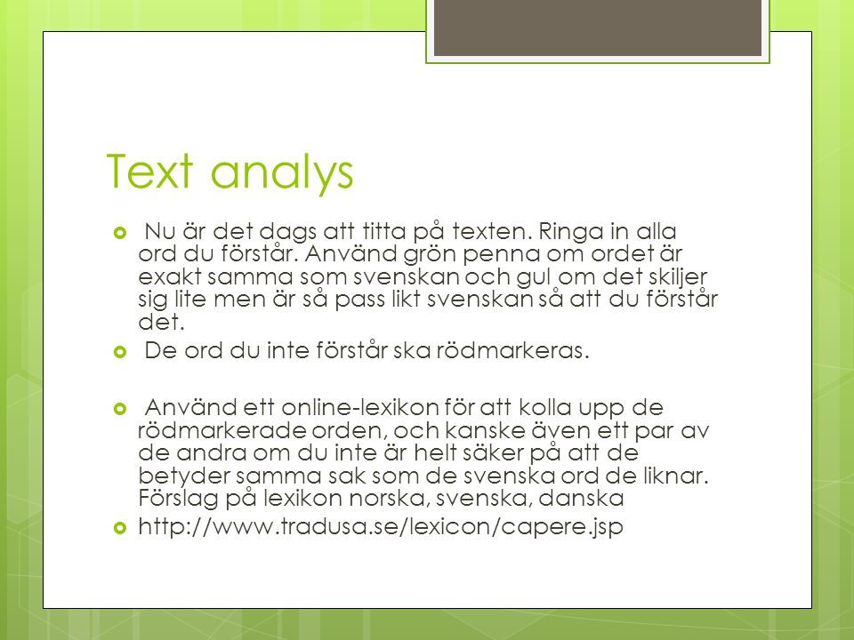 Text analys