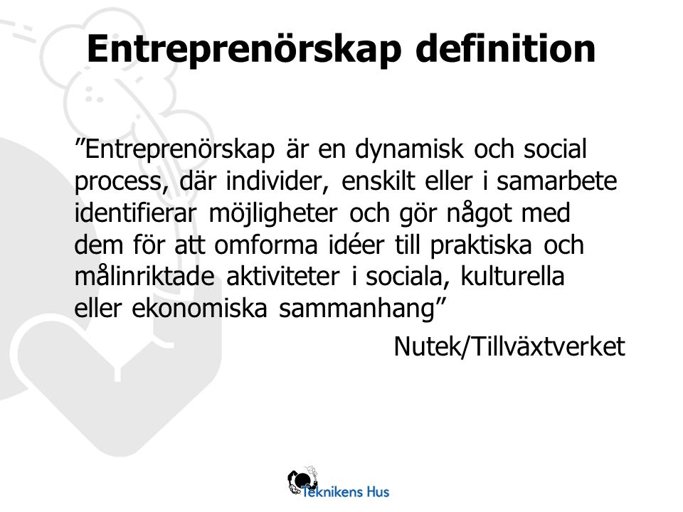 Entreprenörskap definition