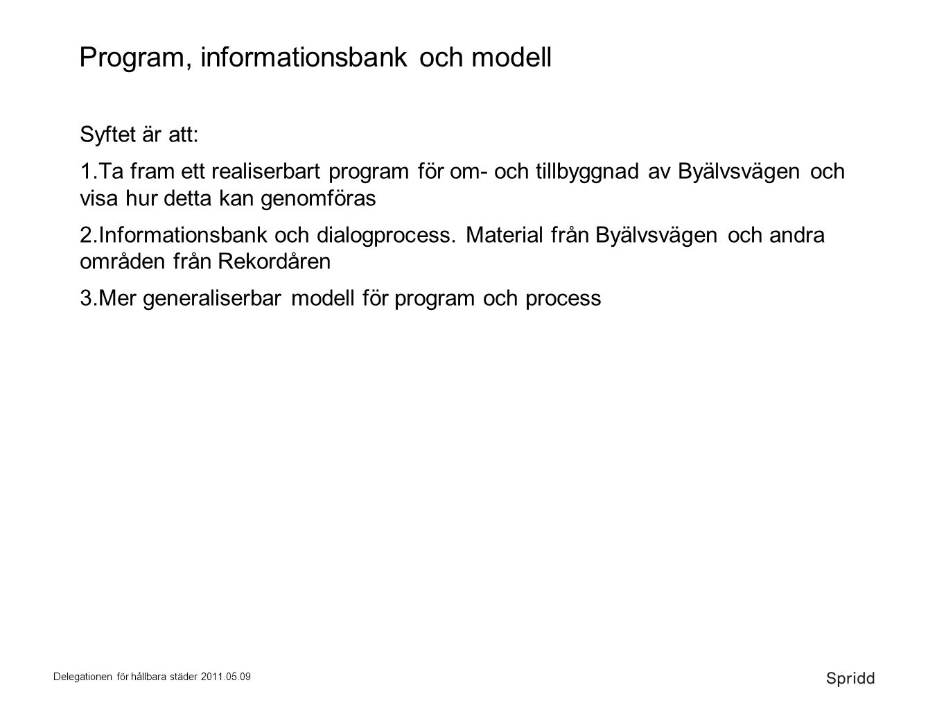 Program, informationsbank och modell
