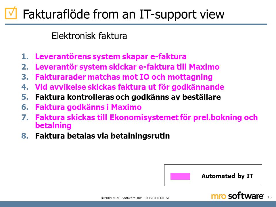 Fakturaflöde from an IT-support view