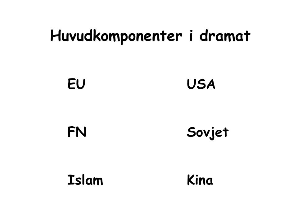 Huvudkomponenter i dramat