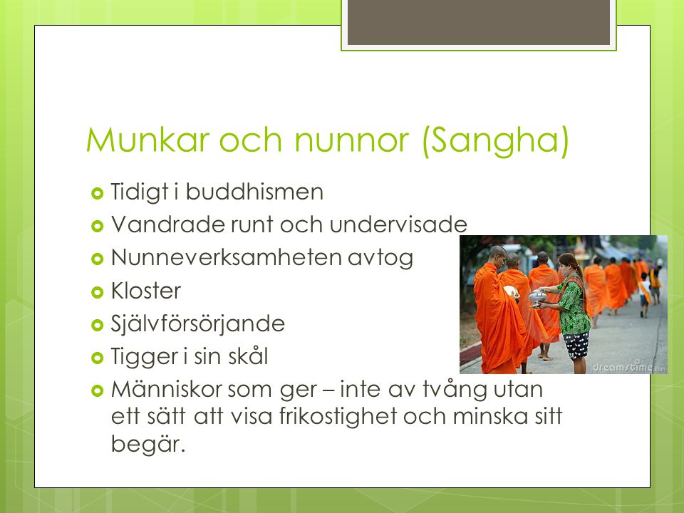 Munkar och nunnor (Sangha)