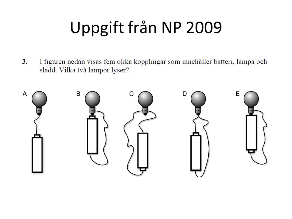 Uppgift från NP 2009