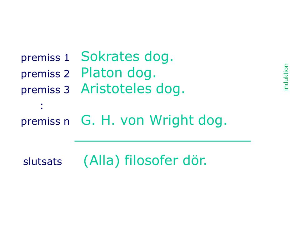 : premiss 1 Sokrates dog. premiss 2 Platon dog.