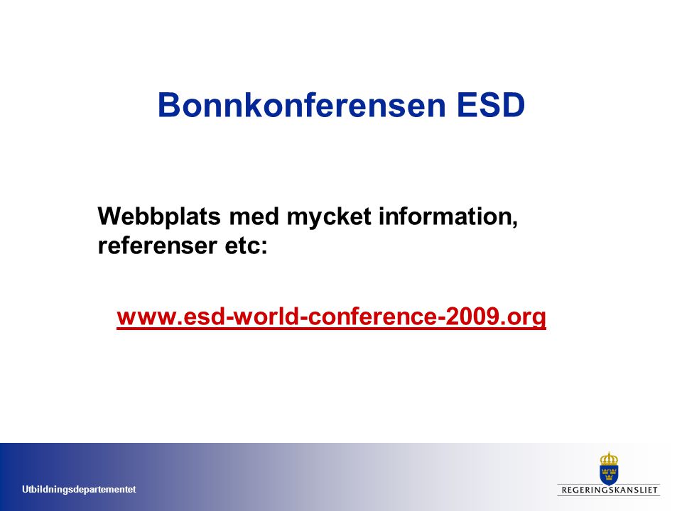 Bonnkonferensen ESD Webbplats med mycket information, referenser etc: