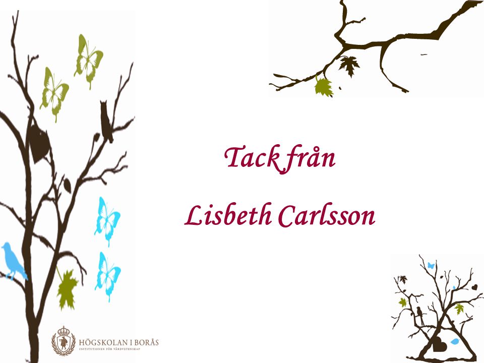 Tack från Lisbeth Carlsson