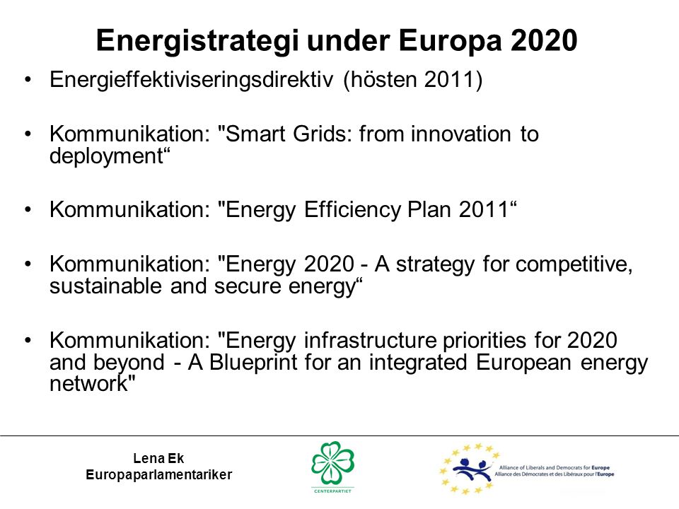 Energistrategi under Europa 2020