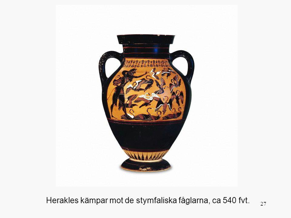 Herakles kämpar mot de stymfaliska fåglarna, ca 540 fvt.