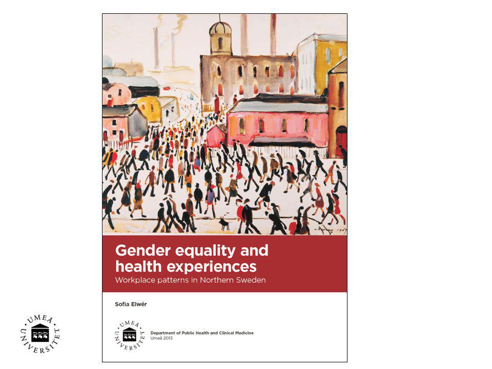 Avhandlingens övergripande syfte var att utforska jämställdhet och hälsoupplevelser på arbetsplatser.