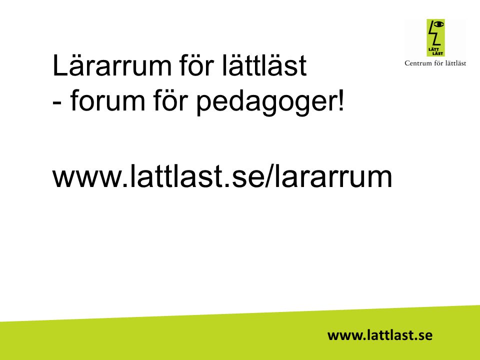 Lärarrum för lättläst - forum för pedagoger!