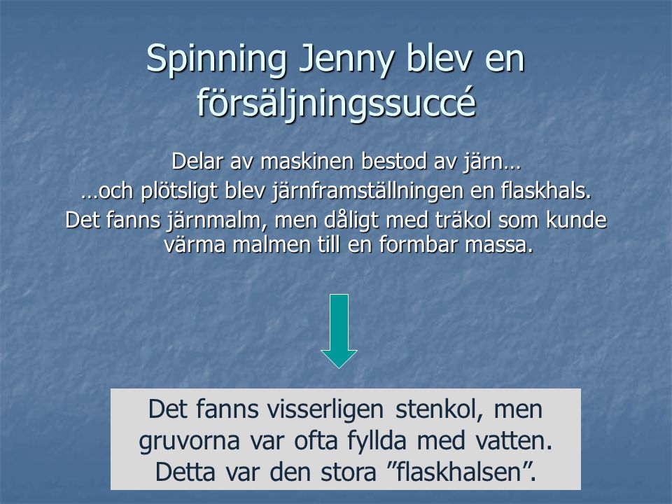 Spinning Jenny blev en försäljningssuccé