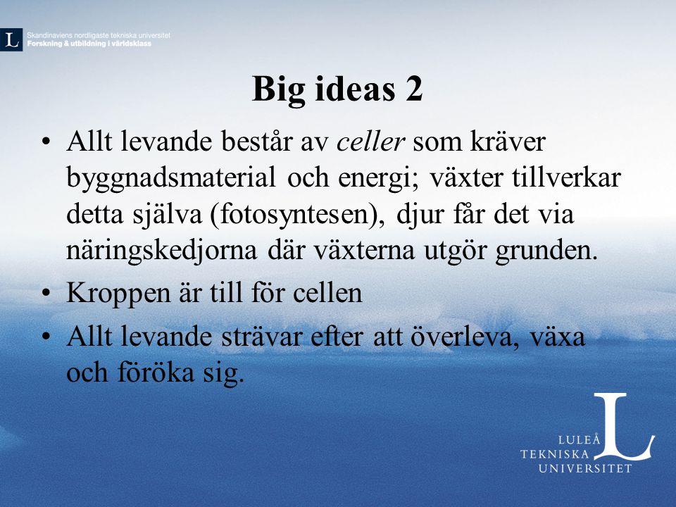 Big ideas 2