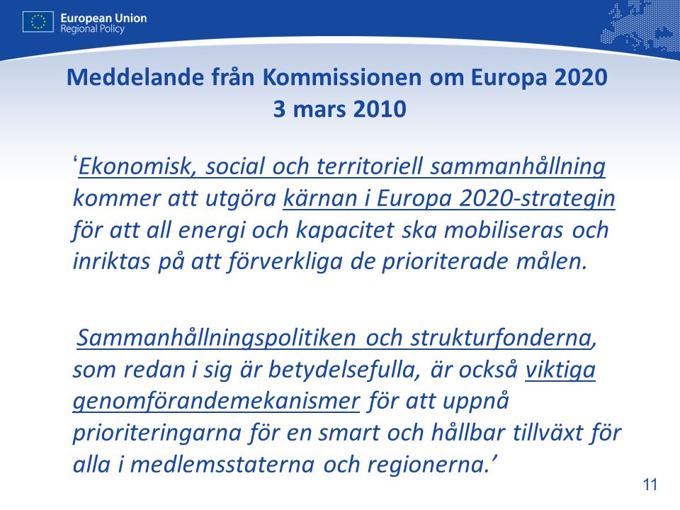 Meddelande från Kommissionen om Europa 2020