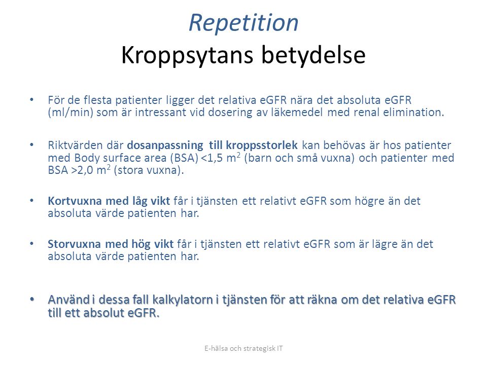 Repetition Kroppsytans betydelse