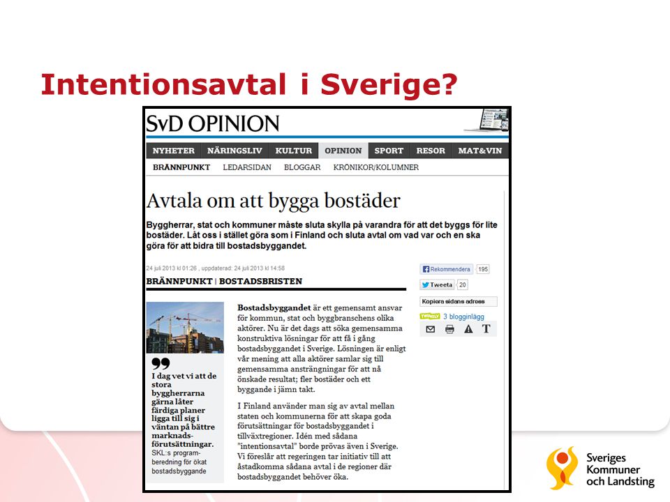 Intentionsavtal i Sverige