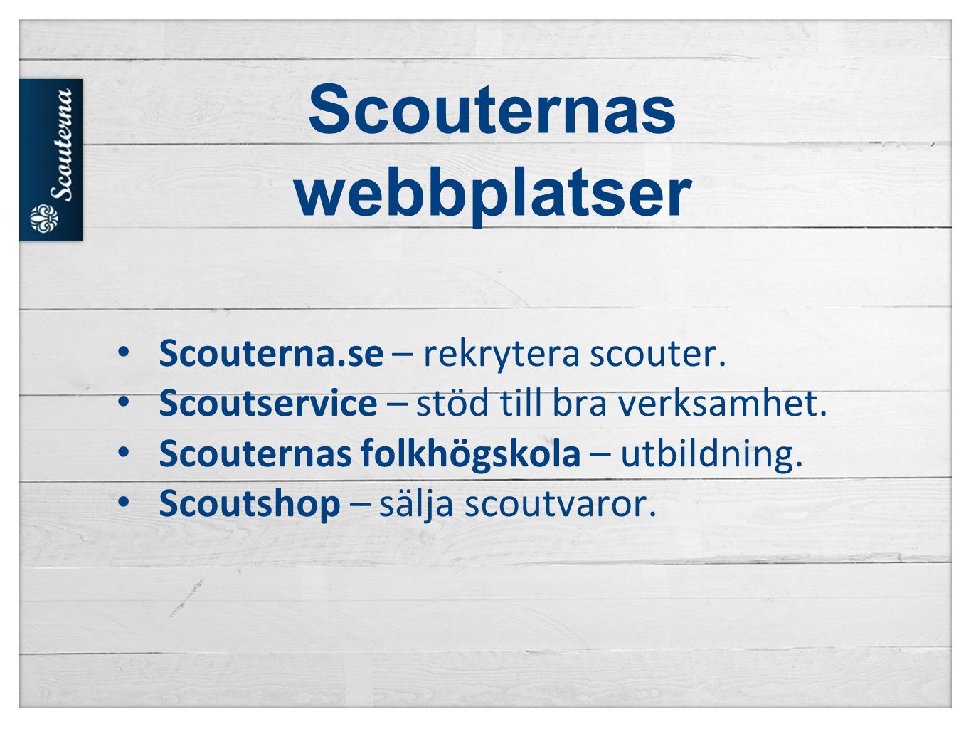 Scouternas webbplatser