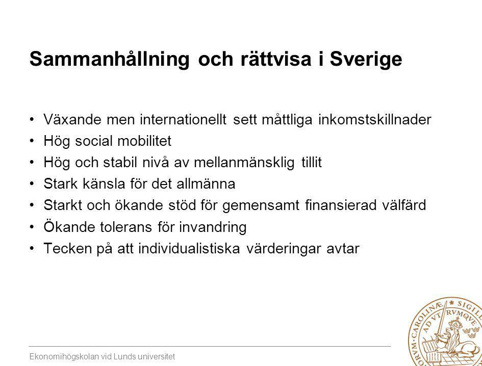 Sammanhållning och rättvisa i Sverige