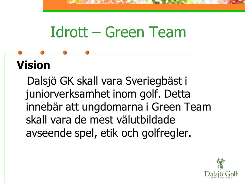 Idrott – Green Team Vision
