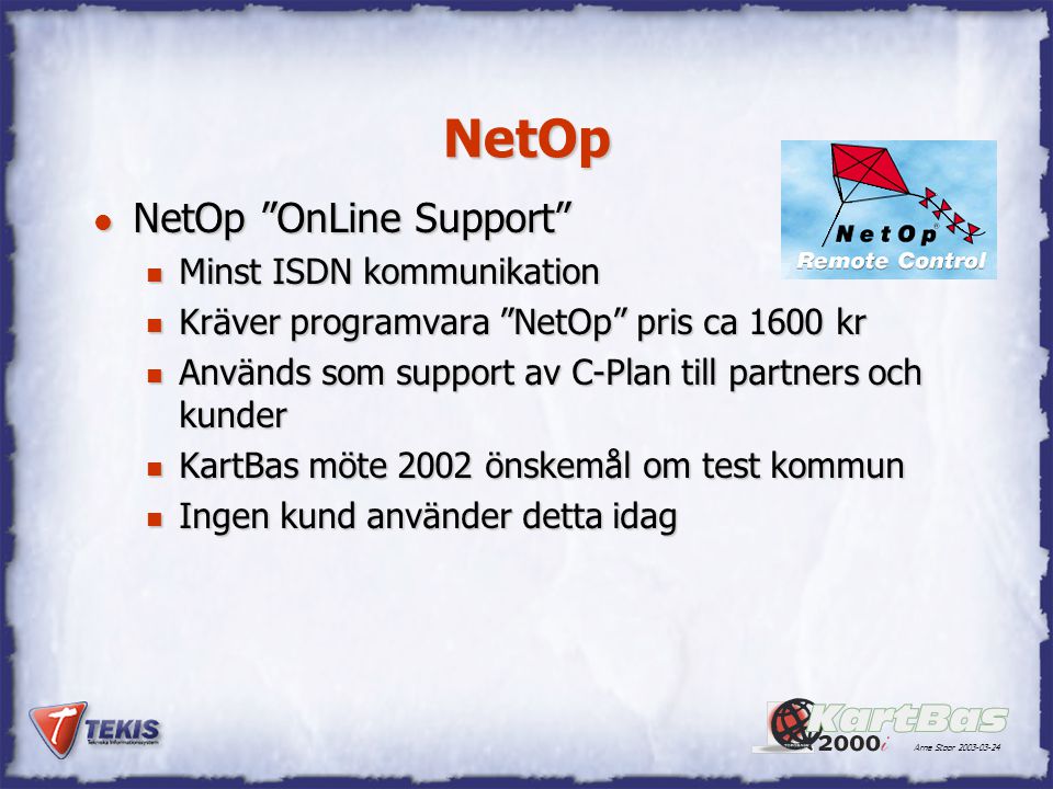 NetOp NetOp OnLine Support Minst ISDN kommunikation