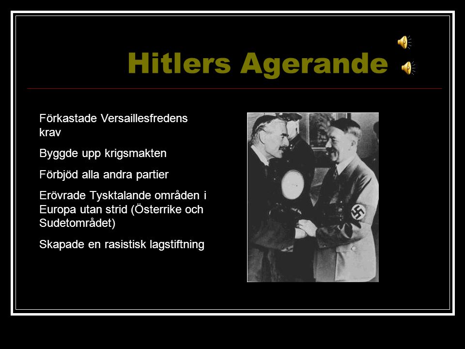 Hitlers Agerande Förkastade Versaillesfredens krav