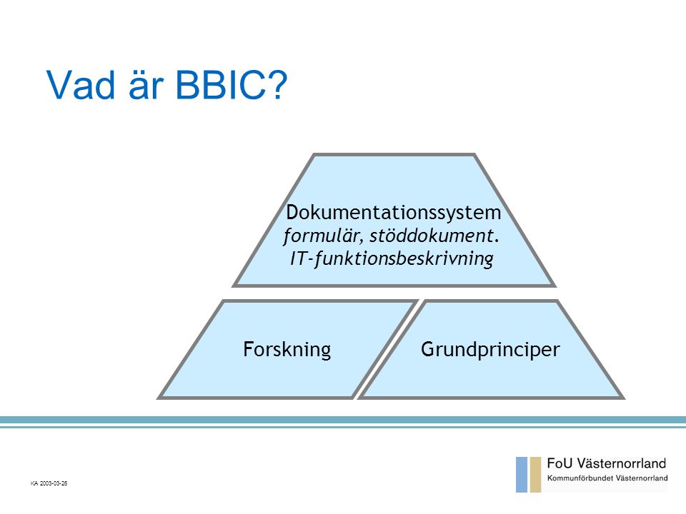 Vad är BBIC Dokumentationssystem Forskning Grundprinciper