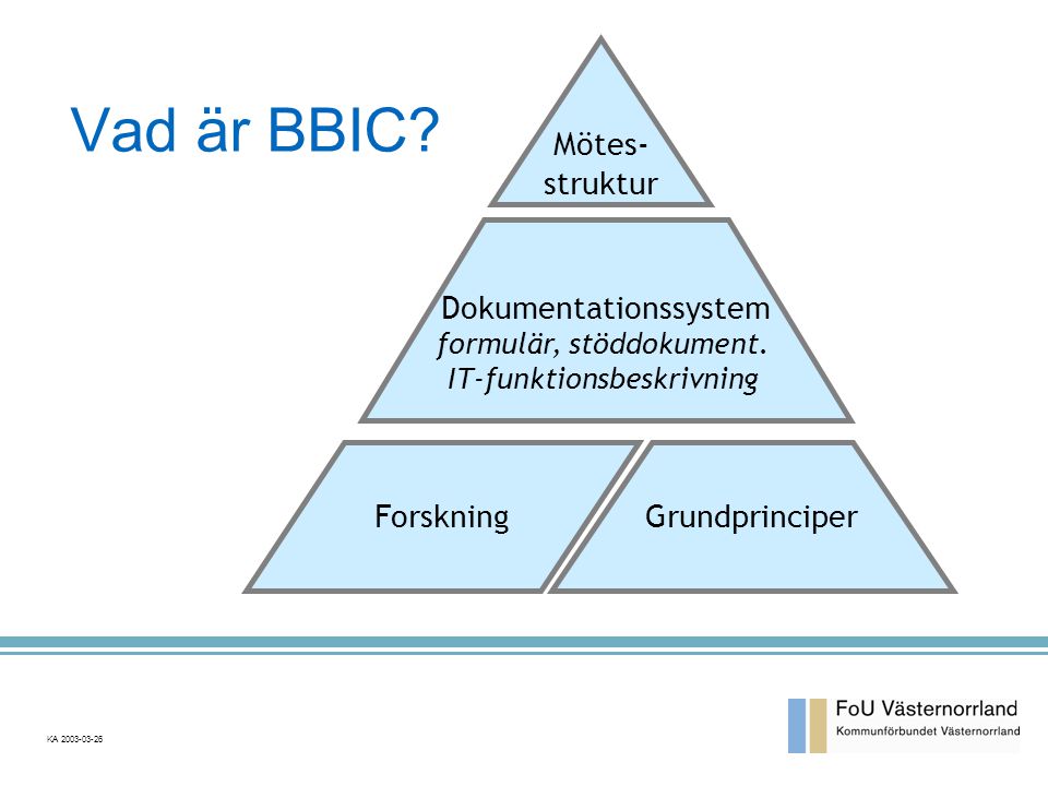 Vad är BBIC Mötes- struktur Dokumentationssystem Forskning