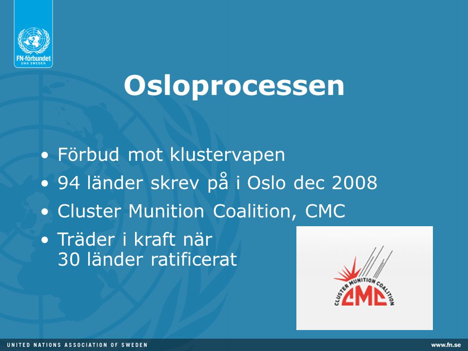 Osloprocessen Förbud mot klustervapen