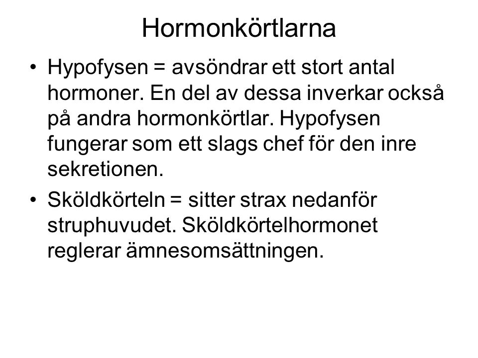 Hormonkörtlarna