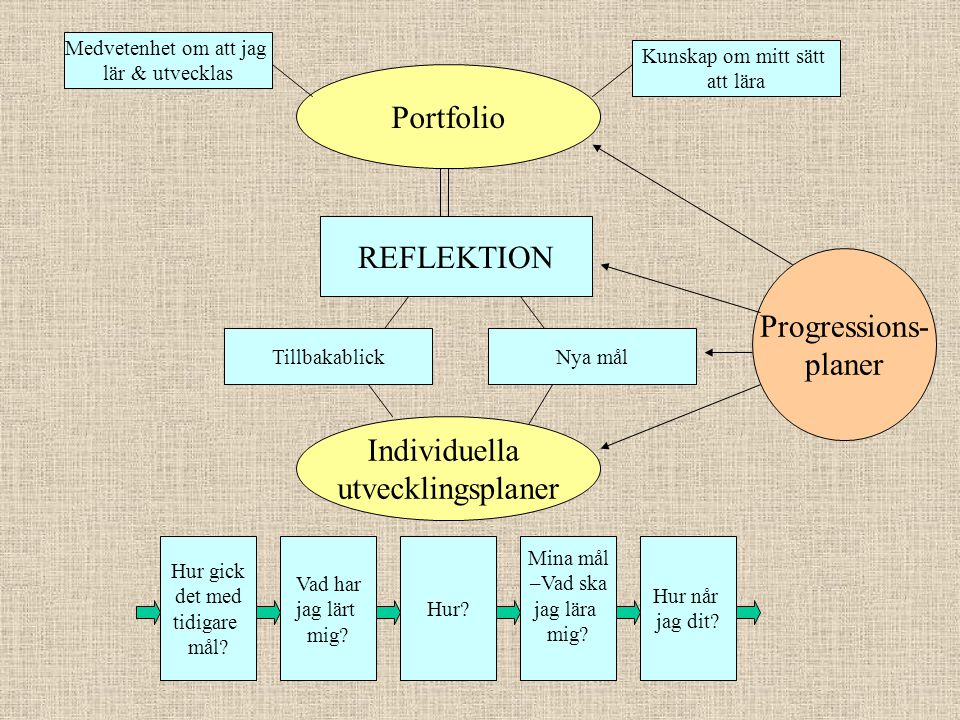 Portfolio REFLEKTION Progressions- planer Individuella