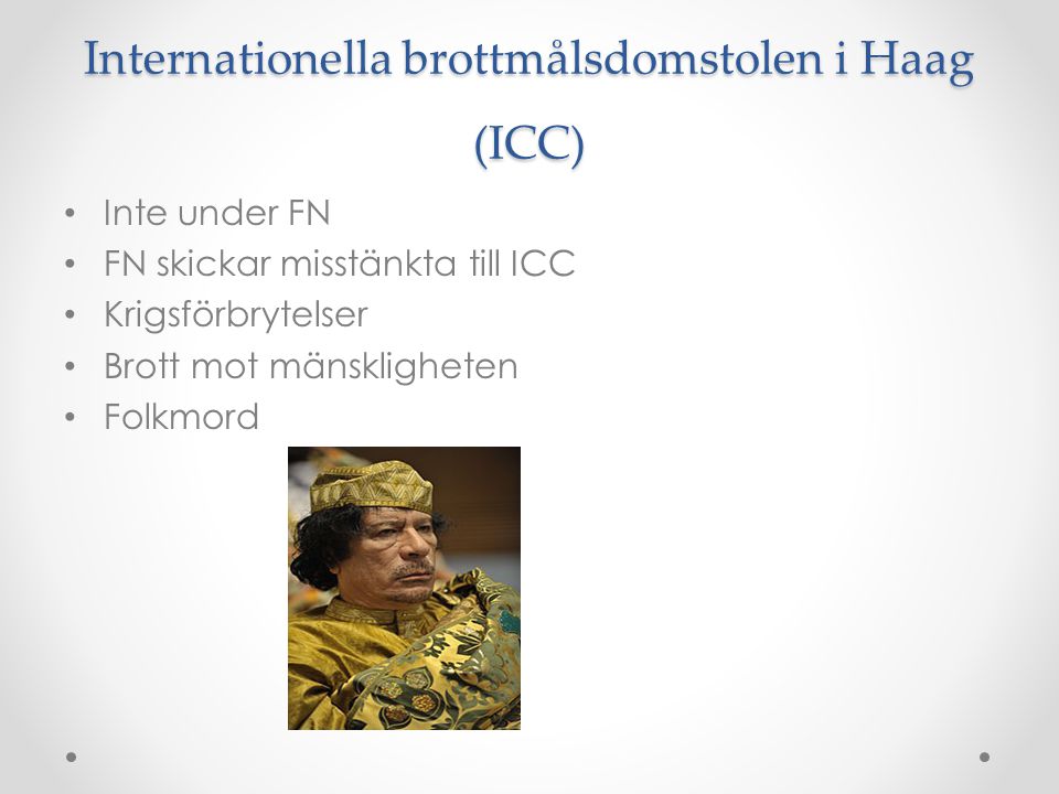 Internationella brottmålsdomstolen i Haag (ICC)