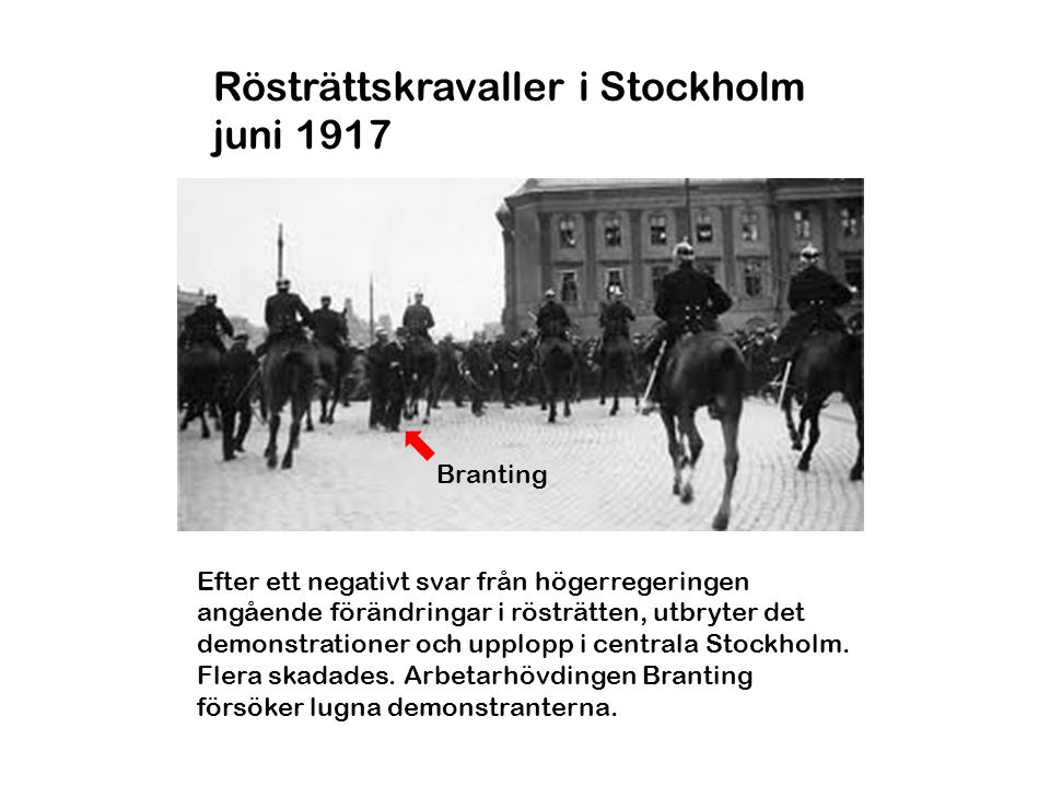 Rösträttskravaller i Stockholm juni 1917