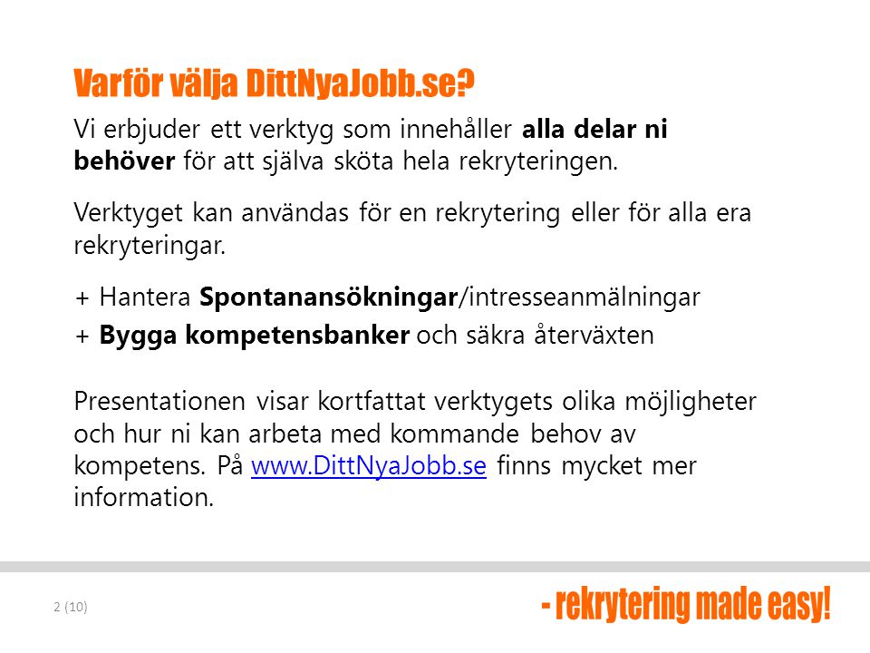 Varför välja DittNyaJobb.se