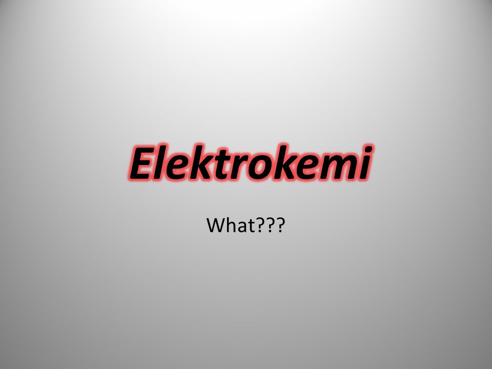 Elektrokemi What