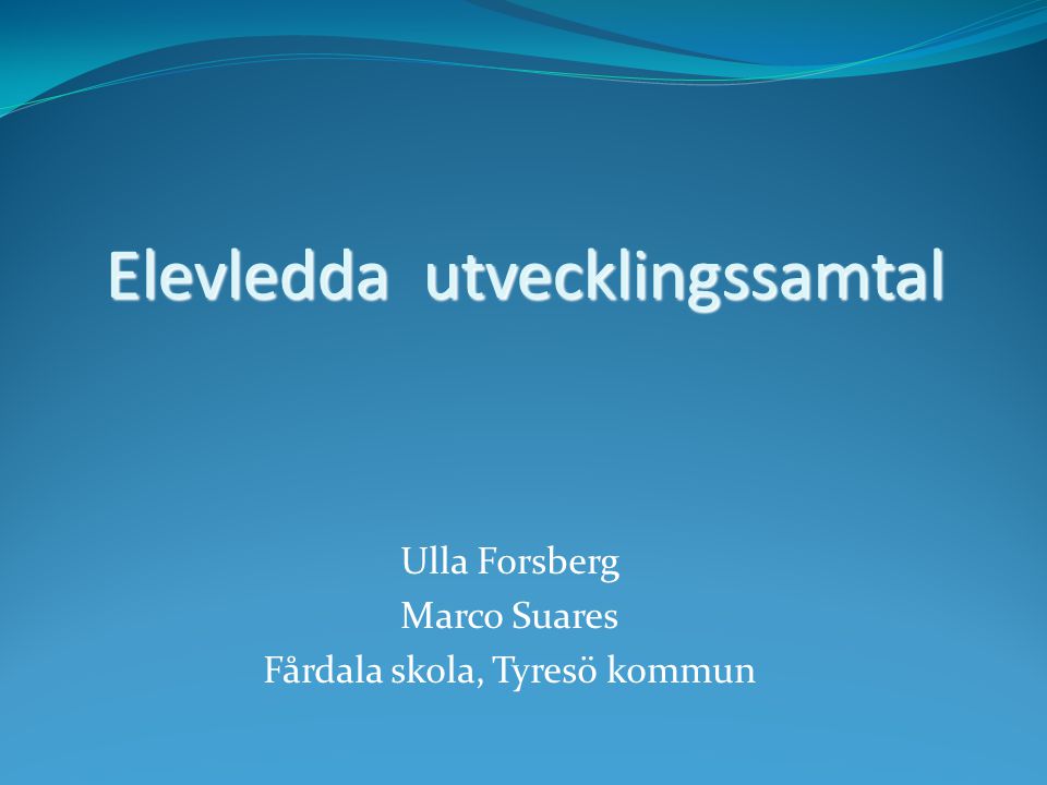 Ulla Forsberg Marco Suares Fårdala skola, Tyresö kommun